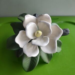 Elegant White Ceramic Flower Accent